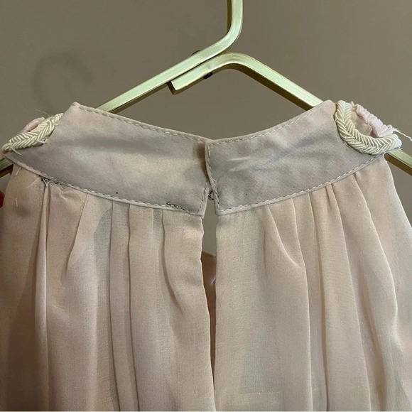 Black Brand Womens Sz S Cream Sleeveless Tank Blouse Flowy High Neck - Picture 5 of 8